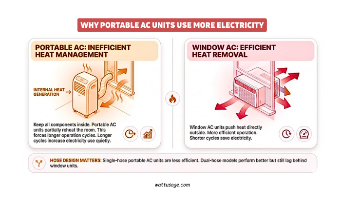 Why Portable AC Units Use More Electricity